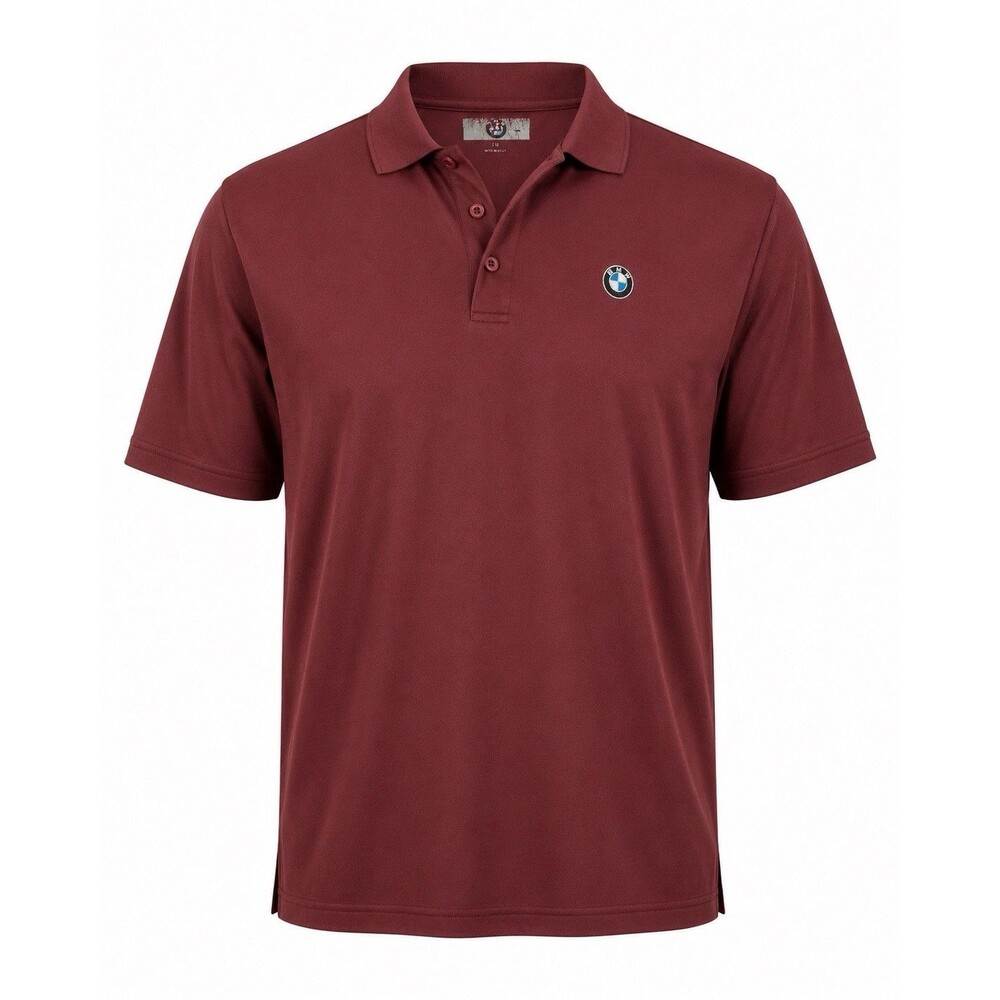 BMW Polo Shirt Maroon Short Sleeve Collared Men’s Size Large